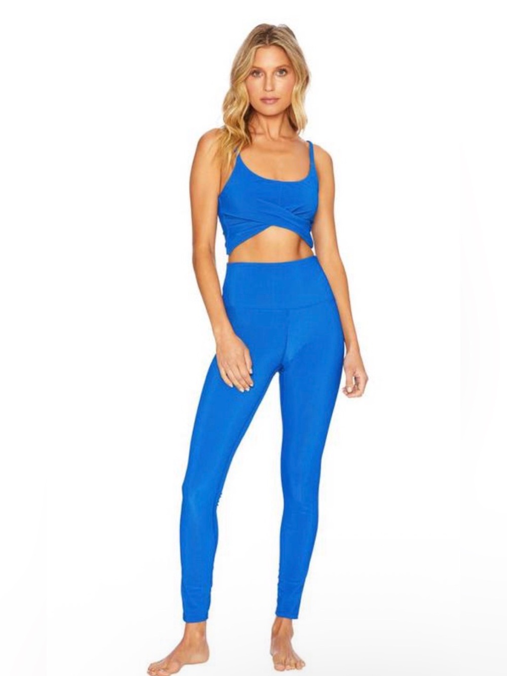 Beach Riot Cobalt Blue High-Waist Leggings and Sexy Top